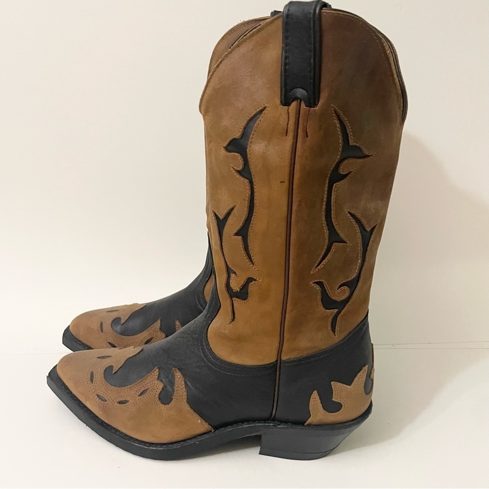 Boulet Womens Western Boots Size 8.5 Cowboy Boots 3E Wide - Picture 2 of 16